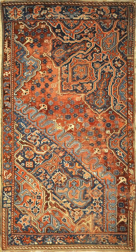 Rare Antique Sampler Oushak from 17th Century. A piece of genuine authentic woven carpet art sold by Santa Barbara Design Center, Rugs and More. Center Rugs, Bohemian Deco, Santa Barbara Design, Carpet Art, Iranian Carpet, Carpet Pattern, Art Chinois, Antique Samplers, Woven Carpet