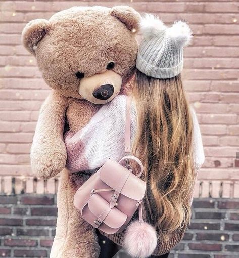 A Girl, Teddy Bear, Hair