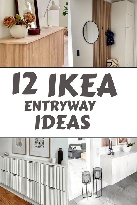 Discover the top Ikea entryway ideas that will transform your space. From stylish storage solutions to practical hacks, find the perfect inspiration to enhance your home’s entrance Wall Mounted Cabinet Entryway, Alternative Entryway Ideas, Ikea Hacks For Entryway, Storage In Foyer Entryway, Storage For Small Hallway, Tiny Entry Way Storage Ideas, Small Entryway Ideas Japandi, Shoe And Bag Storage Entryway, Entryway Ideas Shoes Entrance