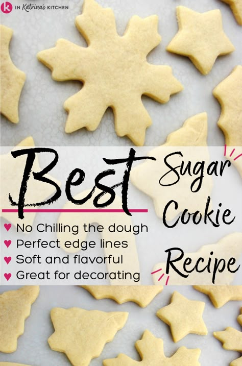 Best Sugar Cookie, Best Sugar Cookie Recipe, Sugar Cookie Recipe, Best Sugar Cookies, Cutout Sugar Cookies, Xmas Cookies, Christmas Sugar Cookies, Köstliche Desserts, Christmas Cooking