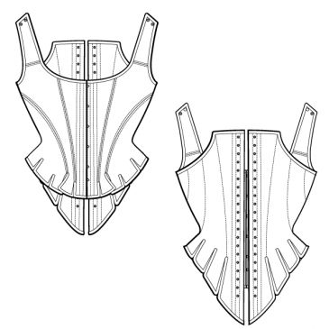 FREE CORSET PATTERNS – Half Boned Stay + 4 others