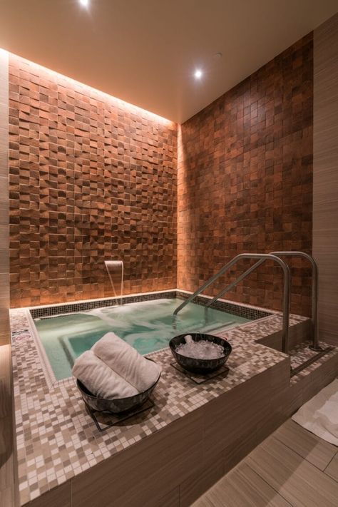 Aarna Spa at Pasea Hotel & Spa Mens_or_womens_private_Jacuzzi Spa Hotel Aesthetic, Hotel Spa Aesthetic, Indoor Jacuzzi Room Ideas, Basement Spa, Terme Spa, Spa Esthetics, Home Spa Ideas, Luxury Home Spa, Spa Cafe