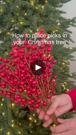 10K views · 1.8K reactions | Answering another one of the questions you all ask…how can I get picks to look good in my tree? It really is very simple, it’s all about placement and direction. It’s important to scatter them through the tree and place them on the branches in a downward direction. We love to use a lot of different picks when we decorate our trees but for the purpose of this demonstration we just used one type. Hope this helps 🎄❤️.
.
.
.
.
.
.
.
.
.
.#christmasinjuly #christmastreegoals #holidayinspo #christmasinspo #christmastips #ohchristmastree #diychristmas #christmastreedesigner 
#diyholiday #diydecor #ksforeverdesigns | Keri Collins & Suzanne Higgins | Crazy Fox · Christmas Vibes Branches In Christmas Tree, Sprays On Christmas Tree, Christmas Tree Picks And Sprays Decor, Xmas Tree Branches Ideas, Simple Christmas Trees Ideas, How To Professionally Decorate A Christmas Tree, Using Picks In A Christmas Tree, How To Place Picks In Christmas Tree, Tree Picks Christmas