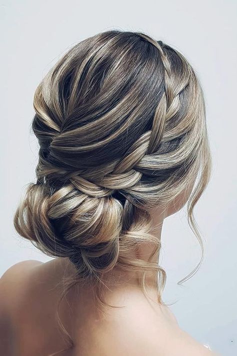 36 Timeless Classical Wedding Hairstyles ❤ classical wedding hairstyles elegant low bun with side braids hairbyhannahtaylor #weddingforward #wedding #bride #weddinghair #classicalweddinghairstyles Braid Into Bun Prom, Formal Updo With Braid, Prom Hairstyles Fine Hair, Formal Hair For Fine Hair, Prom Hair For Fine Hair, Wedding Hair Styles For Fine Hair, Low Bun Hoco Hairstyles, Medium Length Bridesmaid Hairstyles Updo, Updo Hoco Hairstyles