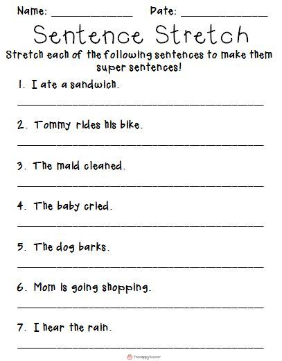 Teaching resources, activities, games, & worksheets for the K-2 classroom. Classroom management & organization tools. Expanding Sentences, Sentence Writing Activities, Student Reference, Second Grade Writing, Third Grade Writing, 3rd Grade Writing, 2nd Grade Writing, Homeschool Writing, 1st Grade Writing