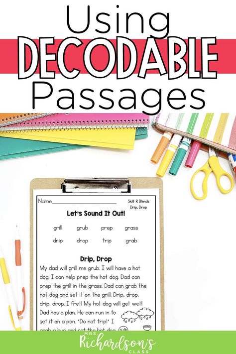 Fountas And Pinnell Levels, Reading Small Groups, Phonics Passages, Decodable Passages, Second Grade Classroom, Improve Reading Skills, Word Work Stations, Teaching Reading Comprehension, The Science Of Reading