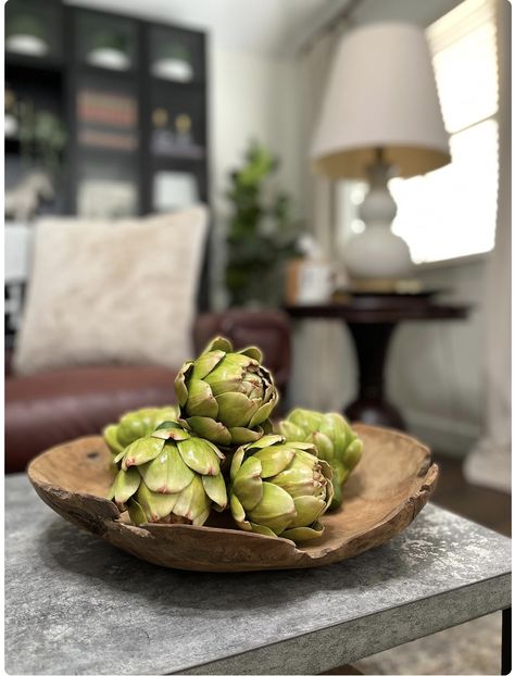 Artichoke table bowl filler, table filler, home decor, fall home decor, amazon Artichoke Decor Ideas, Dough Bowl Centerpiece Hallstrom Home, Dough Bowl Centerpiece Farmhouse Fruit, Bowl Fillers Ideas Centerpieces, Bowl Of Artichokes Decor, Fake Artichoke Decor, Small Dough Bowl, Table Bowl, Home Decor Amazon