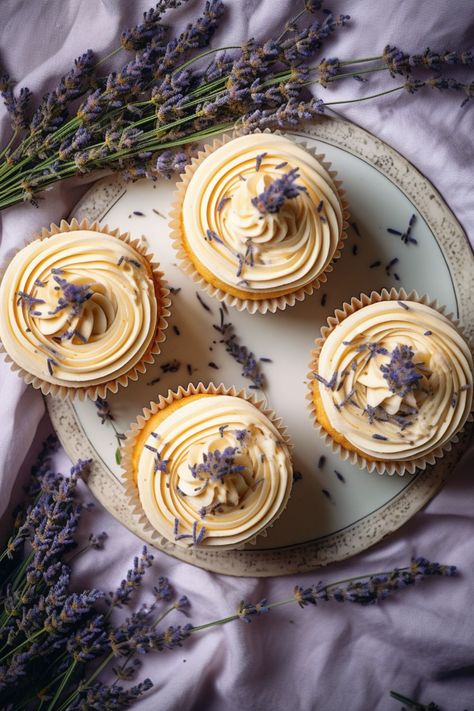 This recipe takes you on a journey to the South of France, where lavender fields are as endless as your love for cupcakes. Get ready to be the 'Queen Bee' of baking! Honey Cupcakes, Lavender Cupcakes, Honey Lavender, Lavender Honey, Cupcakes Recipe, The South Of France, Lavender Fields, Baking Ideas, Queen Bee