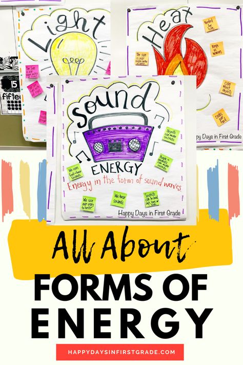 Energy 3rd Grade Science, Light Heat And Sound Energy Anchor Chart, Energy Anchor Chart First Grade, Energy Anchor Chart Grade 1, Energy Anchor Chart 2nd Grade, Light Energy Activities 1st Grade, Forms Of Energy Activities 1st Grade, Forms Of Energy 3rd Grade, Heat Energy Anchor Chart