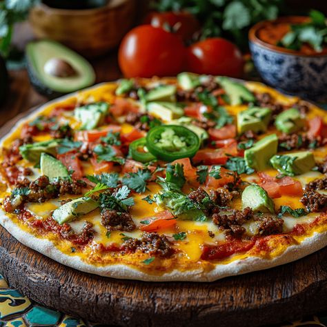 Mexican pizza is a mouthwatering fusion of flavors and textures that will make your taste buds dance—discover how to create this irresistible dish! Mexican Pizza Recipe, Traditional Mexican Dishes, Fried Tortillas, Make Your Own Pizza, Mexican Pizza, Bean Tacos, Fusion Food, Mexican American, Pizza Lovers