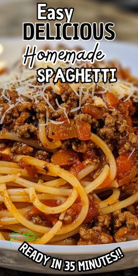 Easy Delicious Homemade Spaghetti Homemade Spaghetti Recipes, Homemade Spaghetti Sauce With Sausage, Easy Spaghetti Recipes No Meat, Easy Spaghetti Recipes Simple, Home Made Spaghetti Sauce Easy, Spaghetti Recipes Sauce, The Best Spaghetti Recipe, Speggetti Sauce Recipe, Sunday Spaghetti