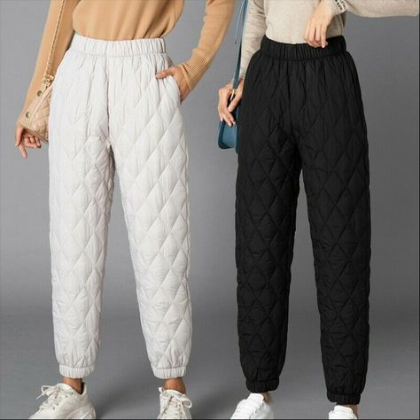 Cheap Pants & Capris, Buy Quality Women's Clothing Directly from China Suppliers:Women Winter Warm Down Cotton Pants Padded Quilted Trousers Elastic Waist Casual Trousers Enjoy ✓Free Shipping Worldwide! ✓Limited Time Sale ✓Easy Return. Camel Pants, Thick Pants, Hip Hop Pants, Women Jogger Pants, Plaid Trousers, Harem Pants Women, Warm Down, Classic Style Women, Red Pants