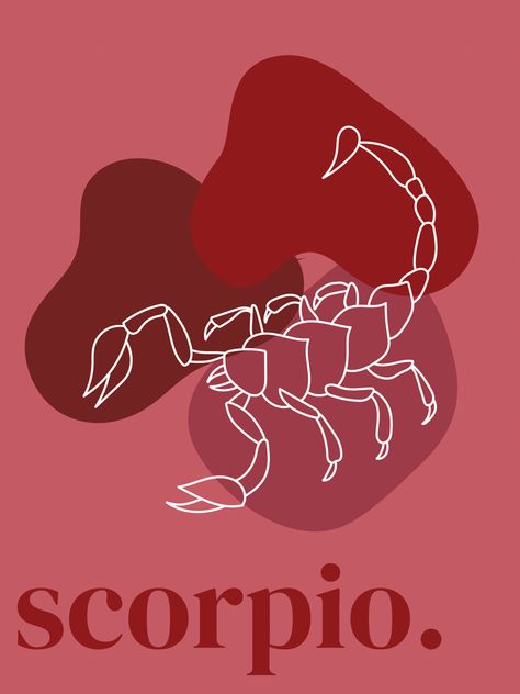 Scorpio Doodle, Canva Creations, Scorpio Symbol, Element Art, Scorpio Star, Scorpio Zodiac Sign, Zodiac Cards, The Scorpio, Scorpio Sign