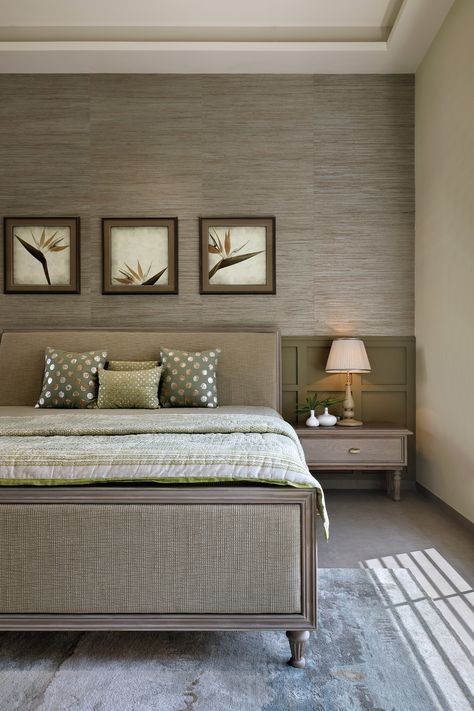 Bedroom - Contemporary - Bedroom - Ahmedabad - by Ace Associates | Houzz Dramatic Wallpaper, Modern Chinese Interior, Indian Bedroom Decor, Indian Bedroom, Chinese Interior, Ceiling Design Bedroom, Flat Interior, Bedroom Decor Design, Bedroom Bed Design