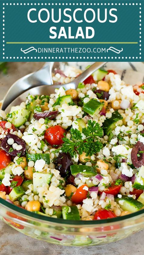 Pearl Couscous Recipes, Greek Couscous Salad, Mediterranean Couscous Salad, Pearl Couscous Salad, Couscous Salad Recipes, Mediterranean Couscous, Pearl Couscous, Feta Cheese Salad, Easy Mediterranean Diet Recipes