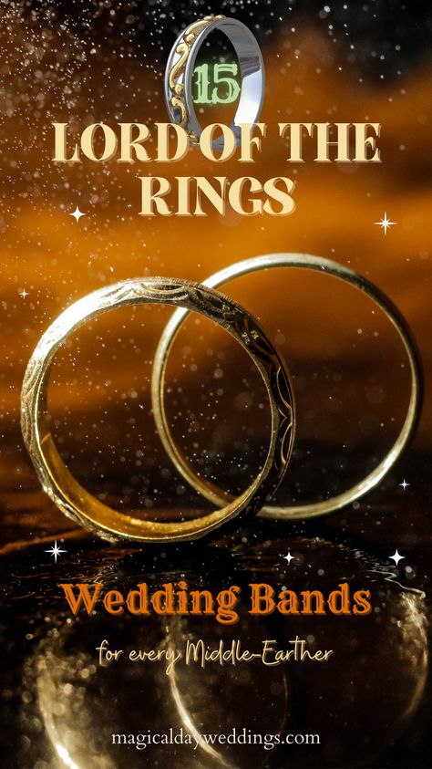 If you are planning a Lord of the Rings wedding, it would be no surprise if you wanted to go the whole nine yards and get yourself a pair of Lord of the Rings themed wedding bands too. There is a lot to choose from when it comes to Lord of the Rings wedding bands due to this popularity, so in this list, we have narrowed it down to fifteen particularly noteworthy options that are sure to bring your epic fantasy Lord of the Rings wedding into reality. Check out our list from the link below! Lord Of The Rings Wedding Band Men, Wedding Rings Lord Of The Rings, Lotr Wedding Band, Lord Of The Rings Wedding Band, Lotr Wedding Rings, Lord Of The Rings Wedding Ring, Lord Of The Rings Themed Wedding, Lord Of The Rings Wedding Theme, Wedding Band Ideas