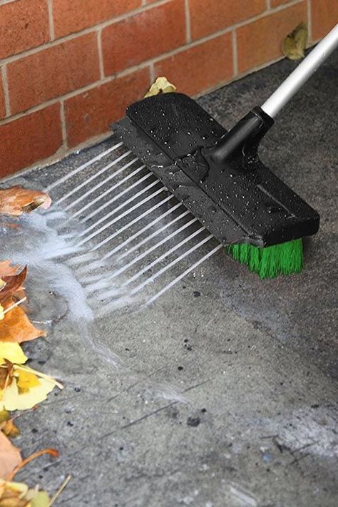 This broom can be used as a squeegee, a power brusher, a regular broom or a combination of all the above. The best part: It'll make cleaning your driveway one simple task, instead of many. BUY NOW: $41, amazon.com Water Broom, Garden Gadgets, Garden Prepping, Yard Tools, Yard Waste, Garden Tool Storage, Cleaning Gadgets, Cool Tools, Tool Storage