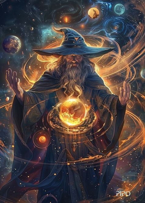 Mago Wallpaper, Fantasy Magician, Tattoo Odin, Magician Art, Monster Clipart, Male Witch, Fantasy Wizard, Artsy Photography, Dark Fantasy Artwork