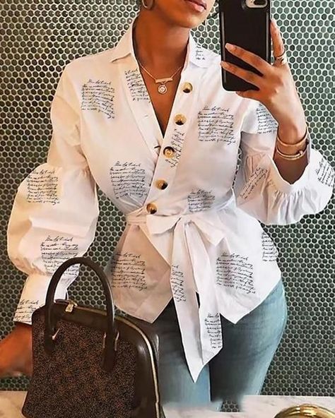 97d0145823aeb8ed80617be62e08bdccdesc52940013ri Office Shirt, Lantern Sleeved Blouses, Mesh Tops, Women Shirt Top, Feminine Blouses, White Long Sleeve Top, Wrap Shirt, Women Blouse, Top Streetwear