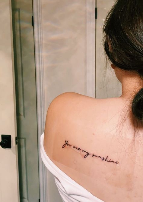 You are my sunshine tattoo #tattooideas #smalltattoos #tattooideasfemale Aunt Tattoo Ideas, You Are My Sunshine Tattoo, Lana Tattoo, My Sunshine Tattoo, Aunt Tattoo, Sunshine Tattoo, Meaning Tattoos, Basic Tattoos, Daughter Tattoo