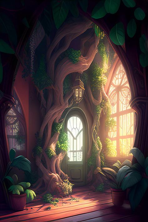 Discover the enchanted world of the fairy forest with this beautiful enchanted treehouse print Perfect for bringing a touch of peace and magic to any room Forest City Concept Art, Book Cover Background, Episode Backgrounds, Fairy Forest, Illustration Art Drawing, Art Gallery Wallpaper, Magical Art, Fantasy Setting, Fantasy Places