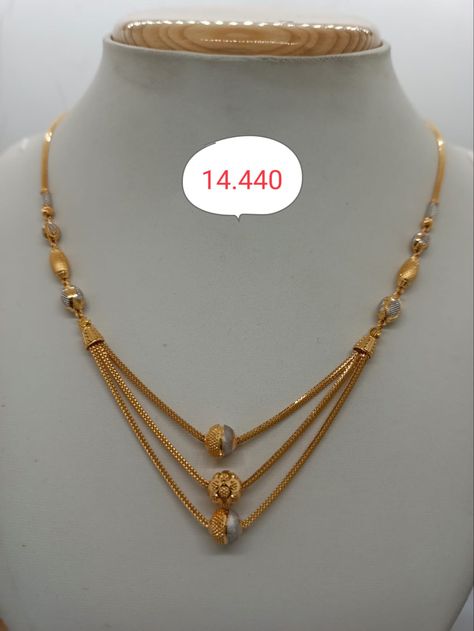 Chain Pendal Gold, 12 Grams Gold Chains, Mattal Designs Gold, Dokiya Design Gold New, Gold Chain Designs For Women, Pretty Gold Necklaces, Gold Neck Chain, Simple Necklace Designs, Unique Gold Jewelry Designs