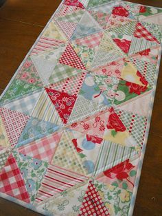 Scrap Quilting, Charm Square Quilt, Charm Pack Quilt, Charm Pack Quilts, Patchwork Table Runner, Charm Packs, Charm Quilt, Table Quilts, Shop Class