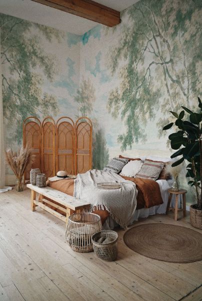 The Paris Apartment | the paris apartment Spring Countryside, Remove Wall, Scenic Wallpaper, Countryside Landscape, Standard Wallpaper, Watercolor Wallpaper, Smooth Walls, Wallpaper Designs, Stone Crafts