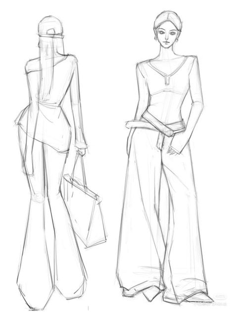 Fashion Sketches Inspiration, Fashion Design Sketches For Beginners, Drawing Gown, Sketching Ideas Easy, Drawing Semi Realistic, Semi Realistic Art, Drawing Sketch Ideas, Wip Aesthetic, Design Drawing Ideas