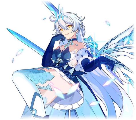 Ice Queen God Kiana 판타지 아트, Anime Oc, Art Poses, White Hair, Cartoon Art Styles, Art Reference Poses, 그림 그리기, Character Concept, Character Design Inspiration