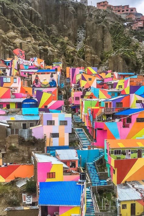 Best street art cities: unique murals in the world - The Orange Backpack Bolivia Aesthetic, Orange Backpack, Unique Murals, Things To Do In La, Bolivia Travel, Best Paintings, Most Famous Paintings, Orange Backpacks, Ultimate Bucket List