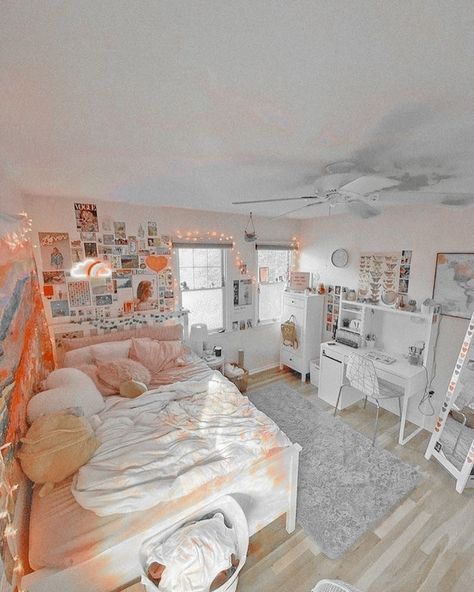 Room Ideas For 9 Year Girl, Big Bed Small Room Ideas Aesthetic, Bedroom Ideas 13 Girl, Bedroom Ideas For 11 Year Girl, Room Ideas Aesthetic Vines, Room Ideas For 13-14 Girl, Asethic Rooms Ideas, Girls Bedroom Ideas 14-15, Aesthetic Room For 2 Sisters