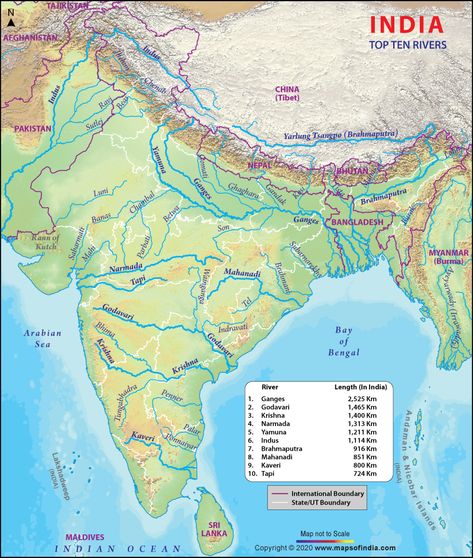 Find here the top 10 rivers in India by length in kilometers along with a map. Also, know from where they originate and end. Indian River Map Full Hd Hindi, Himalayas Map, Indian River Map, Rivers In India, Rivers Of India, Ancient India Map, India World Map, World Geography Map, Basic Geography