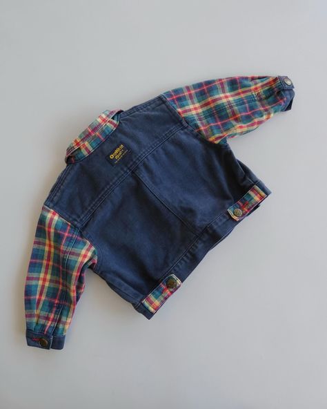 SET PRICE 🎈 • Late 90’s/Early 2000’s Vintage Oshkosh Tartan Denim Jacket. SIZE & FIT : This beauty is tagged as a size 1Y. 🌼 Please always refer to measurements below if necessary : - Shoulder to shoulder : 32cm. - Armpit to armpit : 39cm. - Shoulder to hem : 31/32cm. 🌼 FEATURES : - Front & back Oshkosh tag. - Front & back pockets. - Made in China. 🌼 CONDITION : In excellent vintage condition with the regular fade due to time and age. 🌼 Set price : $150 including postage within Australia. Vintage Oshkosh, Early 2000’s, Tartan, Denim Jacket, Australia, China, Beauty, Clothes