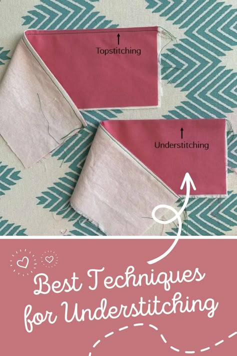 How to Understitch | Best Techniques for Understitching Sewing Machine Projects, Couture Sewing Techniques, Womens Sewing Patterns, Sewing Blogs, Easy Sewing Patterns, Diy Sewing Clothes, Couture Sewing, Sewing Studio, Sewing Skills