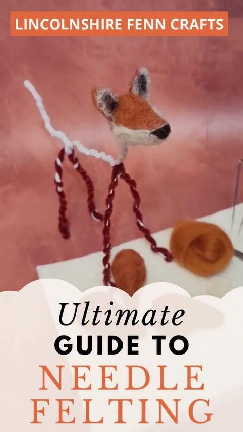 Felt Needling, Needle Felted Fox, Felting Tutorial, Needle Felting Tutorial, Fox Crafts, Felting Diy, Felt Fox, Needle Felting Diy, Wool Felt Projects