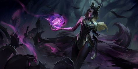 ArtStation - Coven Ahri, Huyy Nguyen (Pepeno) Ahri Skins, Ahri Wallpaper, Ahri Lol, Xayah And Rakan, Legend Stories, Ahri League, League Of Legends Memes, Splash Art, 8k Wallpaper