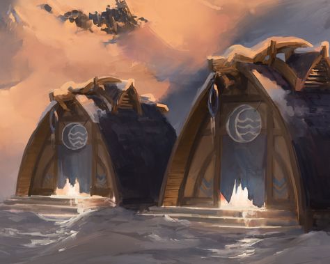 Legend of Korra | Southern Water Tribe Dwellings Korra Drawing, Southern Water Tribe, Drawing Book Pdf, Scenery Images, Water Tribe, Korra Avatar, Avatar Cartoon, Team Avatar, Drawing Book