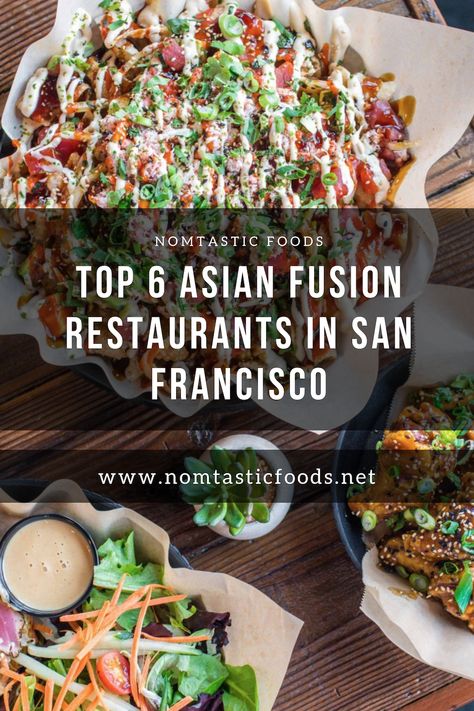 Asian Fusion Salad, Japanese Mexican Fusion Food, Asian Fusion Brunch, Asian American Fusion Food, Asian Fusion Restaurant Design, Asian Fusion Food, Restaurants In San Francisco, Healthy Asian Recipes, Fusion Restaurant