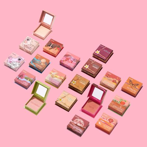 BENEFIT has launched their WANDERful World collection and we’re obsessed. With twelve iconic shades designed to suit every skin tone it’s not to be missed. Benefit WANDERful World Blush Collection, £27.50 – buy here Available to shop at benefitcosmetics.co.uk, the new blushes go on sale today – and we’re loving them. Think, a new blush […] Benefit Shellie Blush, Benefit Blush Swatches, Pink Packaging Makeup, Sheglam Blush Devoted, Color Rose Makeup Brand, Benefit Blush, Benefit Hoola, Blush Collection, Powder Bronzer