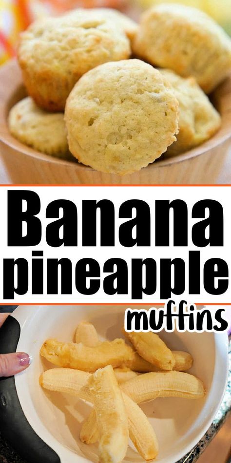 Indulge in the tropical goodness of our Banana Pineapple Muffins – a sweet, fruity twist on the classic muffin recipe. These moist and flavorful treats are the perfect blend of ripe bananas and tangy pineapple, baked to perfection. A delightful addition to your breakfast or snack lineup. Banana Pineapple Muffins Recipes, Banana And Pineapple Muffins, Banana Pineapple Muffins, Banana Pineapple Bread, Pineapple Muffin, Pineapple Bread Recipe, Pineapple Baked, Banana Breakfast Muffins, Pineapple Muffins