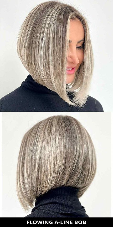 Aline Haircuts, A Line Haircut, A Line Bob, Graduated Bob Haircuts, Line Bob Haircut, Angled Bob Haircuts, Angled Bob Hairstyles, Angled Bob, Bob Haircut For Fine Hair