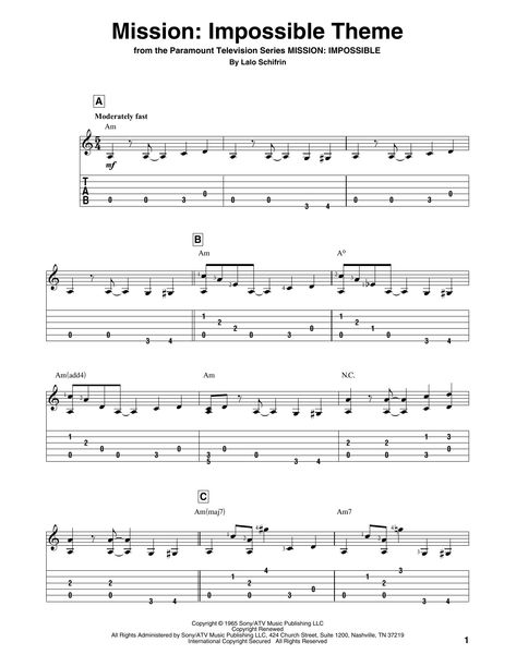 Bass Tabs Tablature, Easy Electric Guitar Songs, Mission Impossible Theme, Guitar Tabs For Beginners, Basic Guitar Lessons, Easy Guitar Tabs, Guitar Tabs Songs, Acoustic Guitar Music, Guitar Room