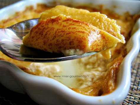 Baked Custard - Baked custard was one of those dishes that I disfavored as a child. I never liked the look of it, it had the appearance of sweet... Guyanese Custard Recipe, Guyanese Baked Custard Recipe, Baked Custard Recipe, Guyana Food, Guyanese Recipes, Brown Stew Chicken, Custard Recipe, Baked Custard, Caribbean Recipes