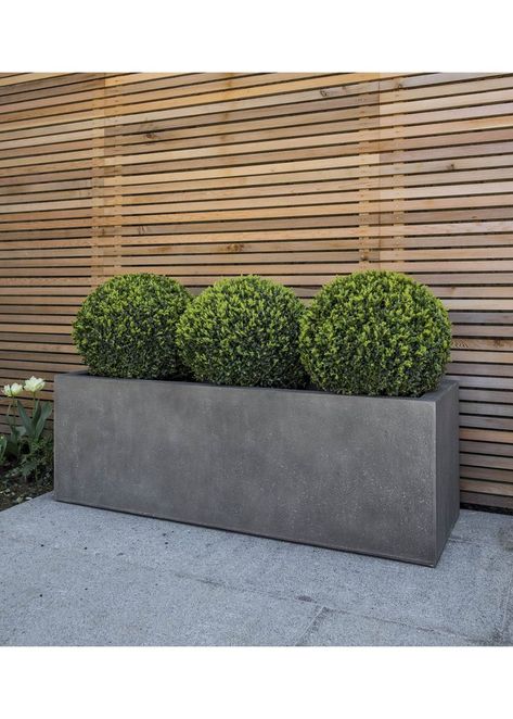 Enclave Trough 1500 Planter - Extra Large Mid-Grey GRP Trough Garden Planter Planters Front Of House, Rectangle Garden Design, Trough Garden, Large Garden Pots, Large Garden Planters, Garden Troughs, Large Outdoor Planters, Rectangle Planters, Trough Planters