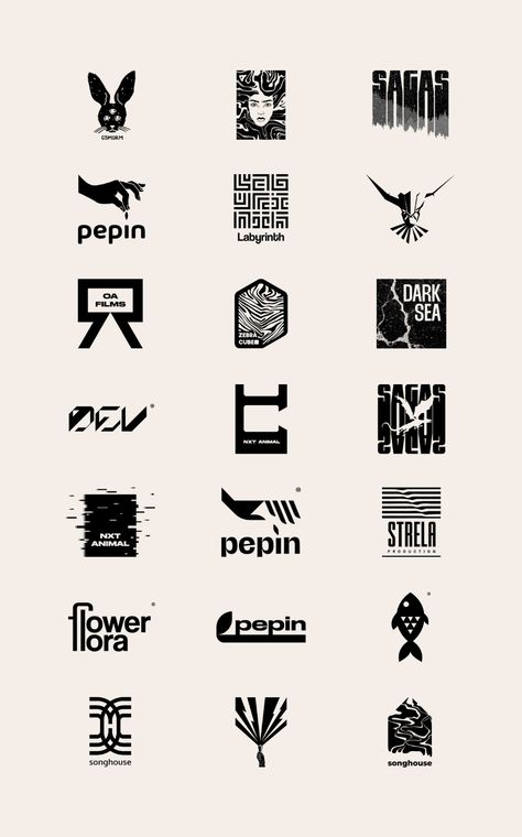 LOGOS AND MARKS on Behance Modern Logo Design Creative Branding, Graphic Design Logo Ideas Creative, Graphic Design Logo Ideas, Art Gallery Logo, Snack Logo, Logo Ideas Creative, Pictorial Logo, Personal Logo Inspiration, Design Logo Ideas