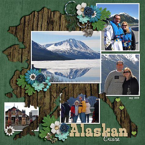 alaskan cruise - Digi Back to Nature Alaskan Cruise Scrapbook Layouts, Alaska Cruise Scrapbook Layouts, Alaska Scrapbook Layouts Alaskan Cruise, Alaska Scrapbook Layouts, Alaska Trips, Honeymoon Scrapbook, Scrapbooking Alaska, Alaska Scrapbook, Cruise Scrapbook Pages