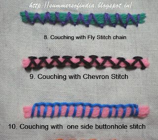 Embroidery Couching, Arts And Crafts Paper, Overcast Stitch, Fabric Upcycle, Couching Embroidery, Couching Stitch, Blanket Stitches, Alabama Chanin, Creative Textiles