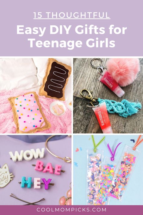 Easy Crafts With Things Around The House, Diy Craft Presents, Diy Bff Necklaces For 2, Easy Diy Crafts For Gifts, Diy Gift For Daughter, Things To Make For Friends Birthday, Cute Diy Presents, Homemade Gifts For Teenage Girls Diy, Diy Teen Girl Gifts