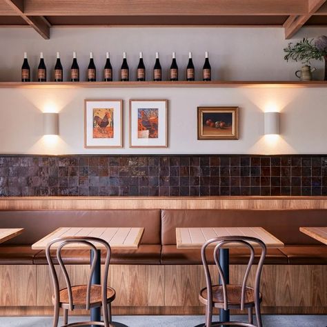 TILES OF EZRA™ | Delicious brown hues, as sweet as chocolate. 🍫⁠ Our Zellige in 'Cherry Chocolate' beautifully installed at @thecourthouse_nm⁠, Melbourne.… | Instagram Brown Kitchen Tiles, Bar Tile, Restaurant Design Inspiration, Zellige Tiles, Cafe Concept, Dark Elegance, Brown Chocolate, Zellige Tile, Hotel Interior Design